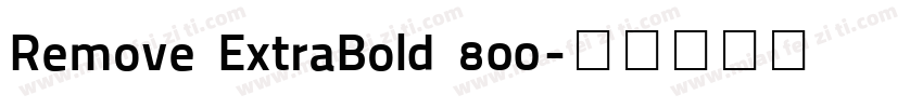 Remove ExtraBold 800字体转换